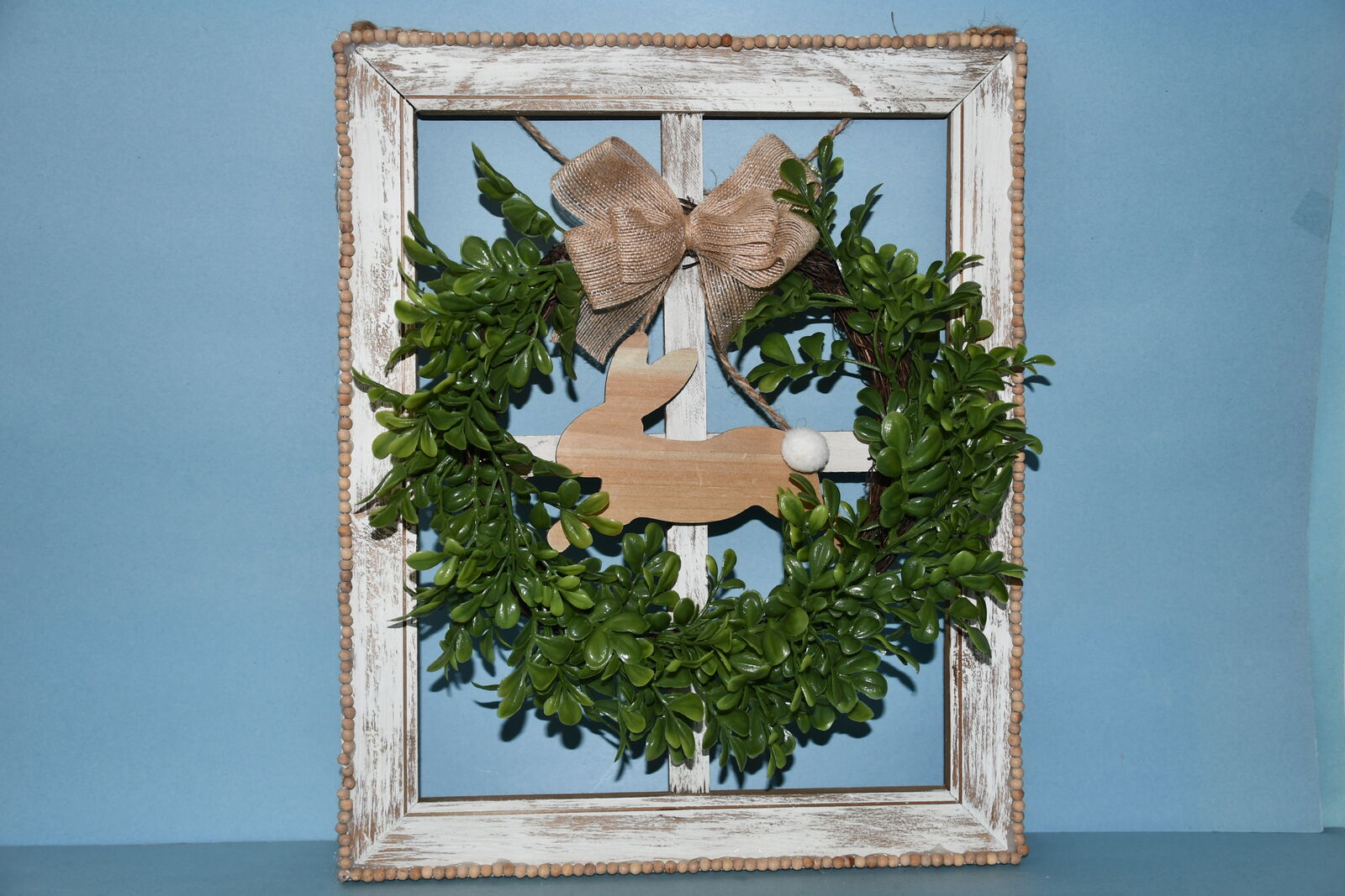 CUTE SPRING & EASTER "BUNNY RABBIT" WALL & DOOR HANGING ~ 13" x 16" ~ VERY NICE!