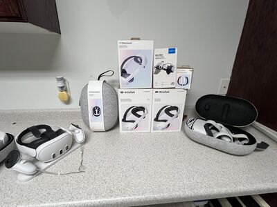 Meta Quest 3, 3S, 2 VR Headsets, Accessories, Comfort/Battery Straps, Carrying Cases, and more