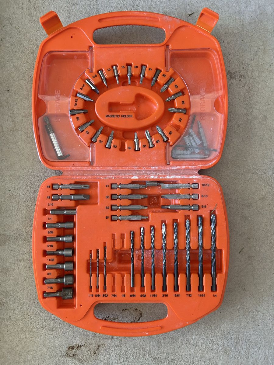 Multi-Piece Drill and Screwdriver Bit Set with Storage Case