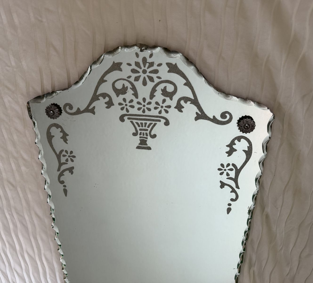 Rare 1932 Nurre NUR-ETERNAL Art Deco Etched Glass Mirror – 24” in Provo $350 cash/venmo