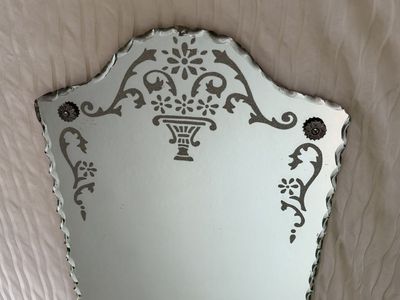 Rare 1932 Nurre NUR-ETERNAL Art Deco Etched Glass Mirror – 24” in Provo $350 cash/venmo