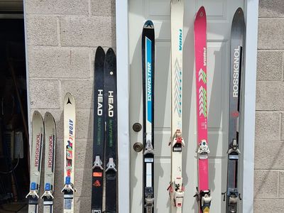 1980 - 1990 vintage skis, boots and poles