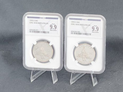 1995 S 50C Half Dollar CIVIL WAR BATTLEFIELDS NGCX Proof 9.9 Ultra Cameo