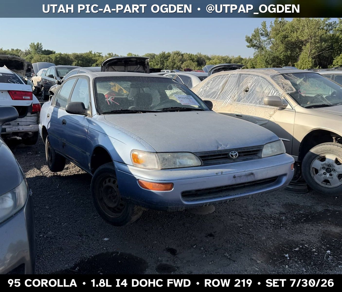 Just In! 1995 Toyota Corolla Parts - UTPAP Ogden