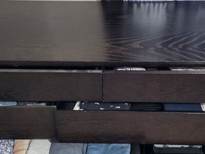 Dresser Black 6 Drawers