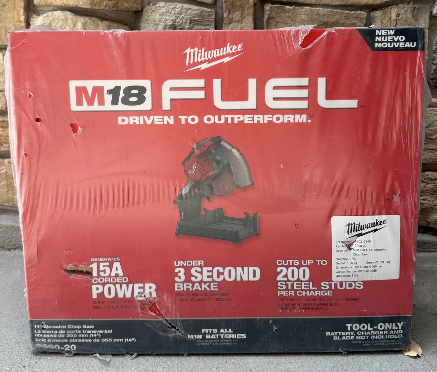 NEW M18 FUEL 18-Volt Lithium-Ion Brushless Cordless 14 in. Abrasive Cut-Off Saw (Tool-Only)