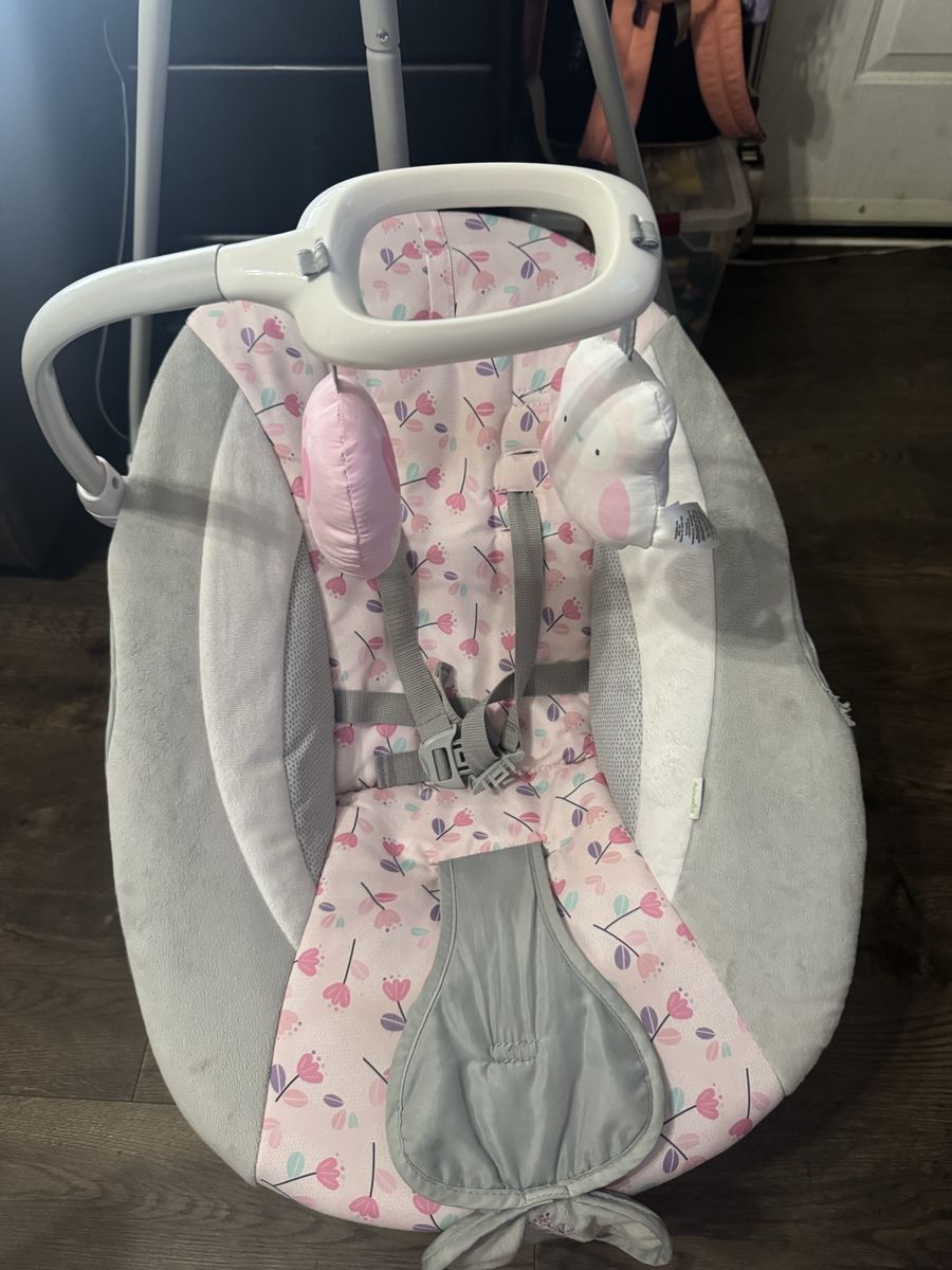 Ingenuity Baby Swing - Floral & Gray Pattern - Gentle Motion Soother