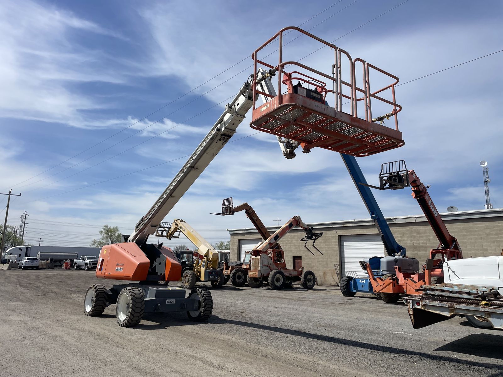 66 Ft. Telescopic Boom Lift with Jib for Rent!