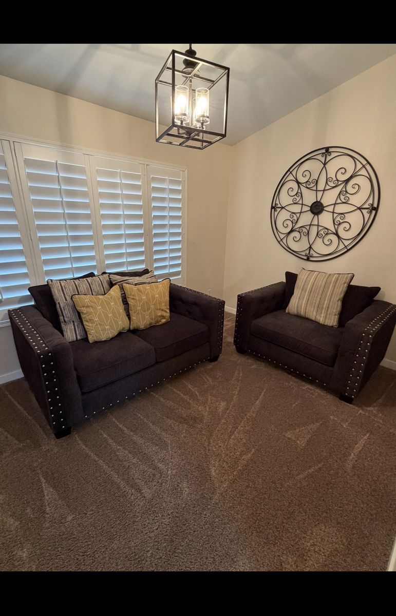 Love seat and chair