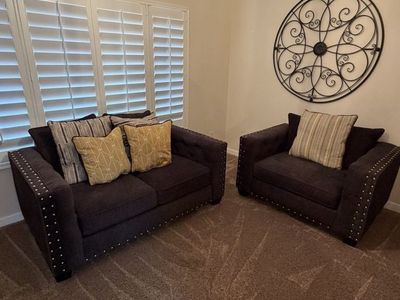 Love seat and chair