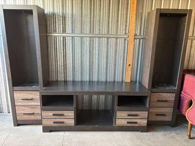 TV Stand + Storage Towers (Ashley Furniture)