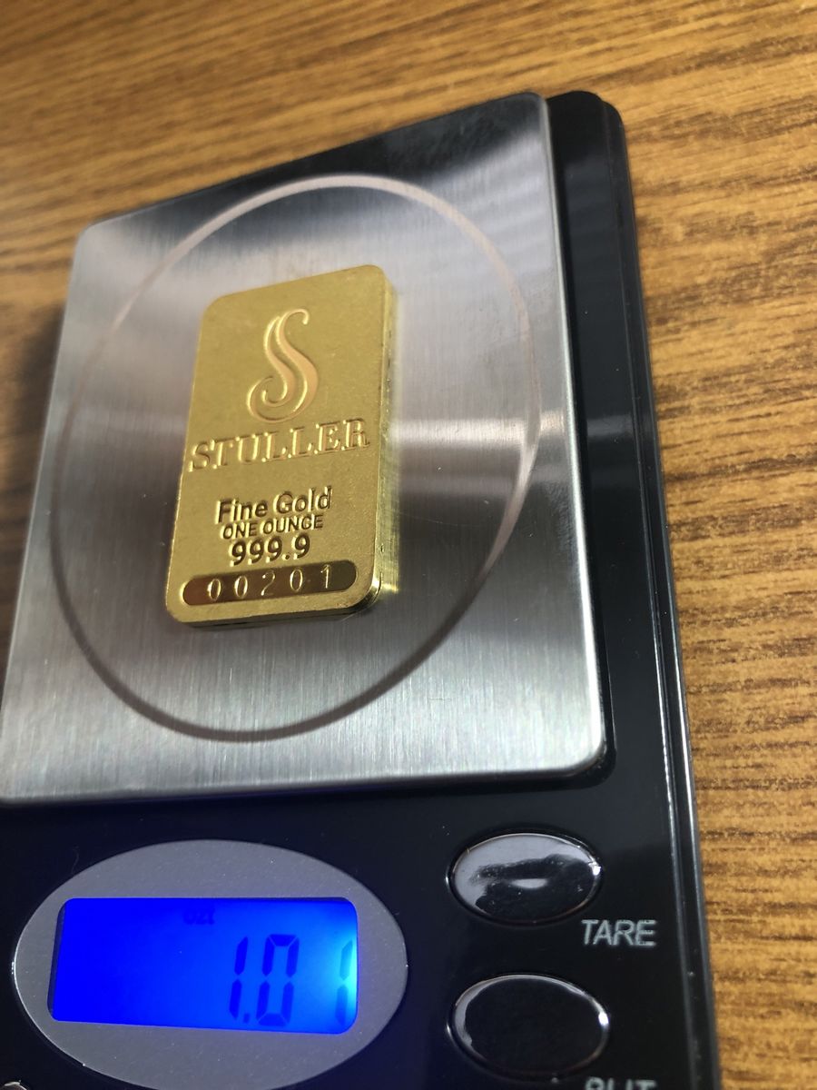 1 oz fine gold bar