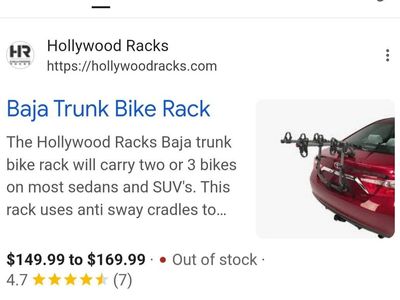 bike rack for trunk holds 3 bikes