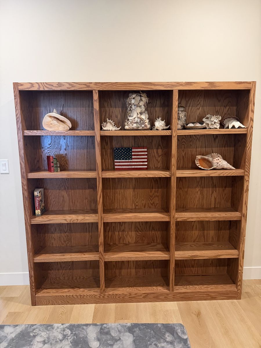 Large 6’ x 6’ Wood Bookcase – $100 OBO