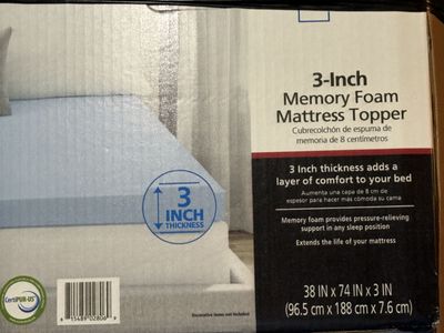 Foam mattress topper 3 inch