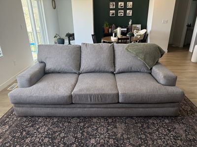 Grey Fabric down feather Sofa Couch