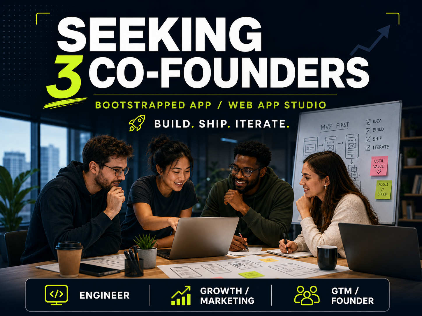 Seeking 3 Co-Founders for Bootstrapped App/Web App Studio