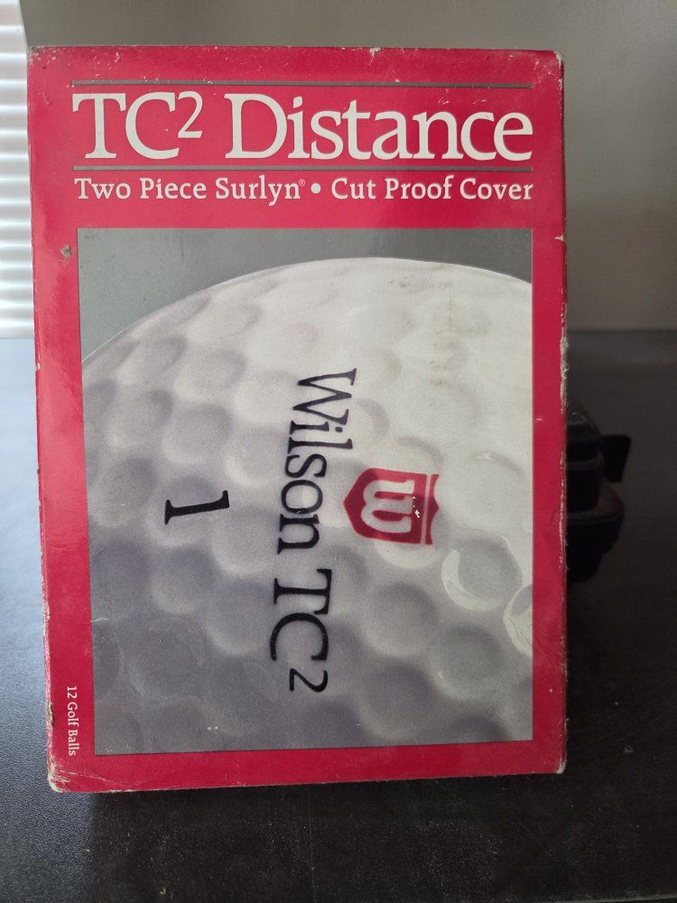 Vintage Wilson TC2 Distance Golf Balls - New in Box (12-Count) Two Piece Surlyn Cut Proof Cover