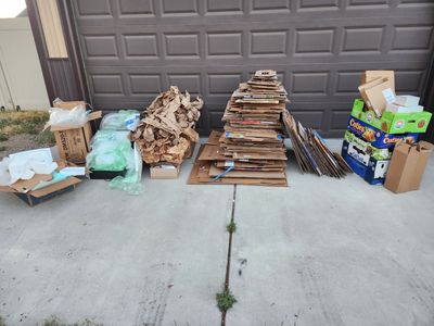 100+ used Boxes - all shapes and sizes. + packing materials