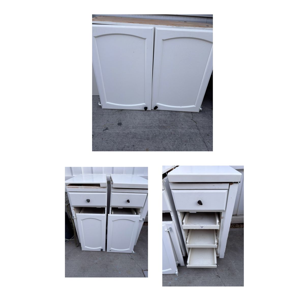 Great set of garage/shed cabinets tons of storage