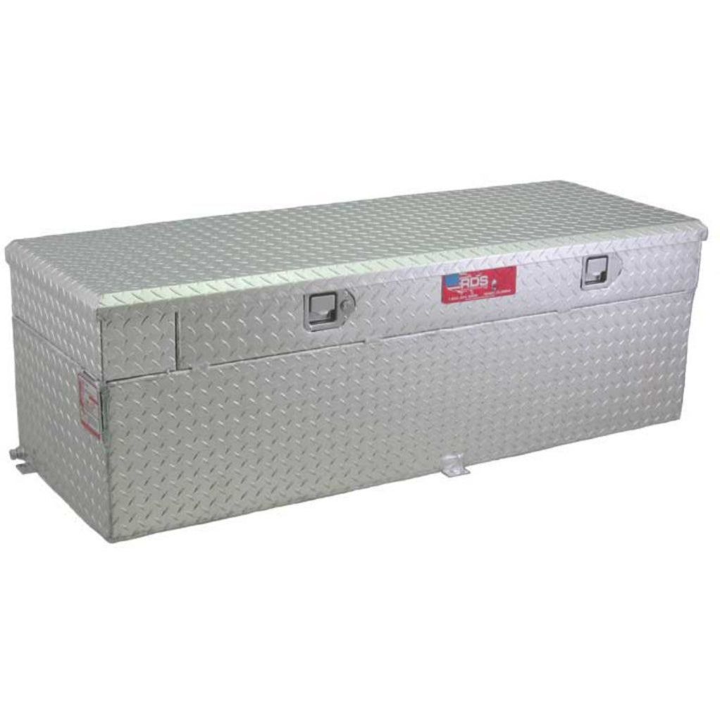 RDS 72744 60 Gallon Auxiliary Fuel Tank & Toolbox Combo - Bright Aluminum 55x20x22.75"