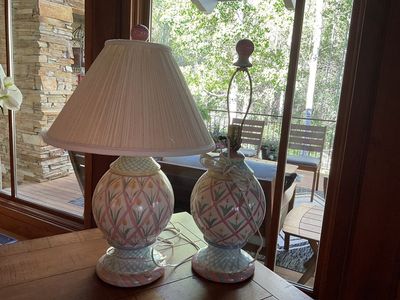 Two Mackenzie Childs Table Lamps