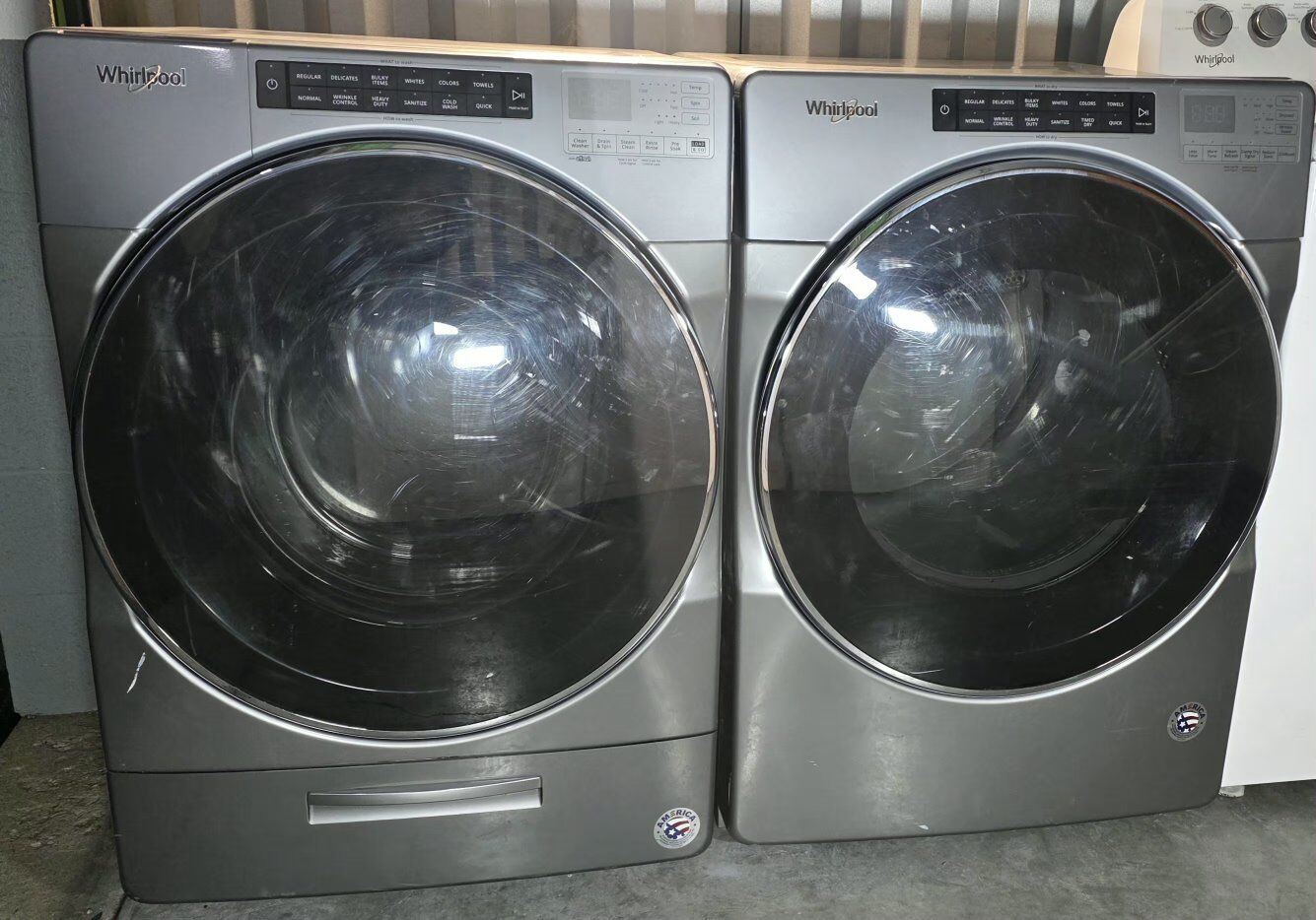 whirlpool frontload washer &electric dryer set