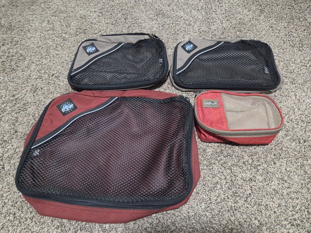 Eagle Creek Travel Packing Cubes Set Assorted Colors, all 4
