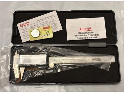 SDI Digital Caliper 0-6" Stainless Steel w/ Case, Battery & Manual - Precision Measurement Tool
