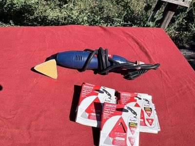 Ryobi D43L Detail Sander with Diablo StickFast Triangular Sanding Sheets (100-120 Grit). 30.00