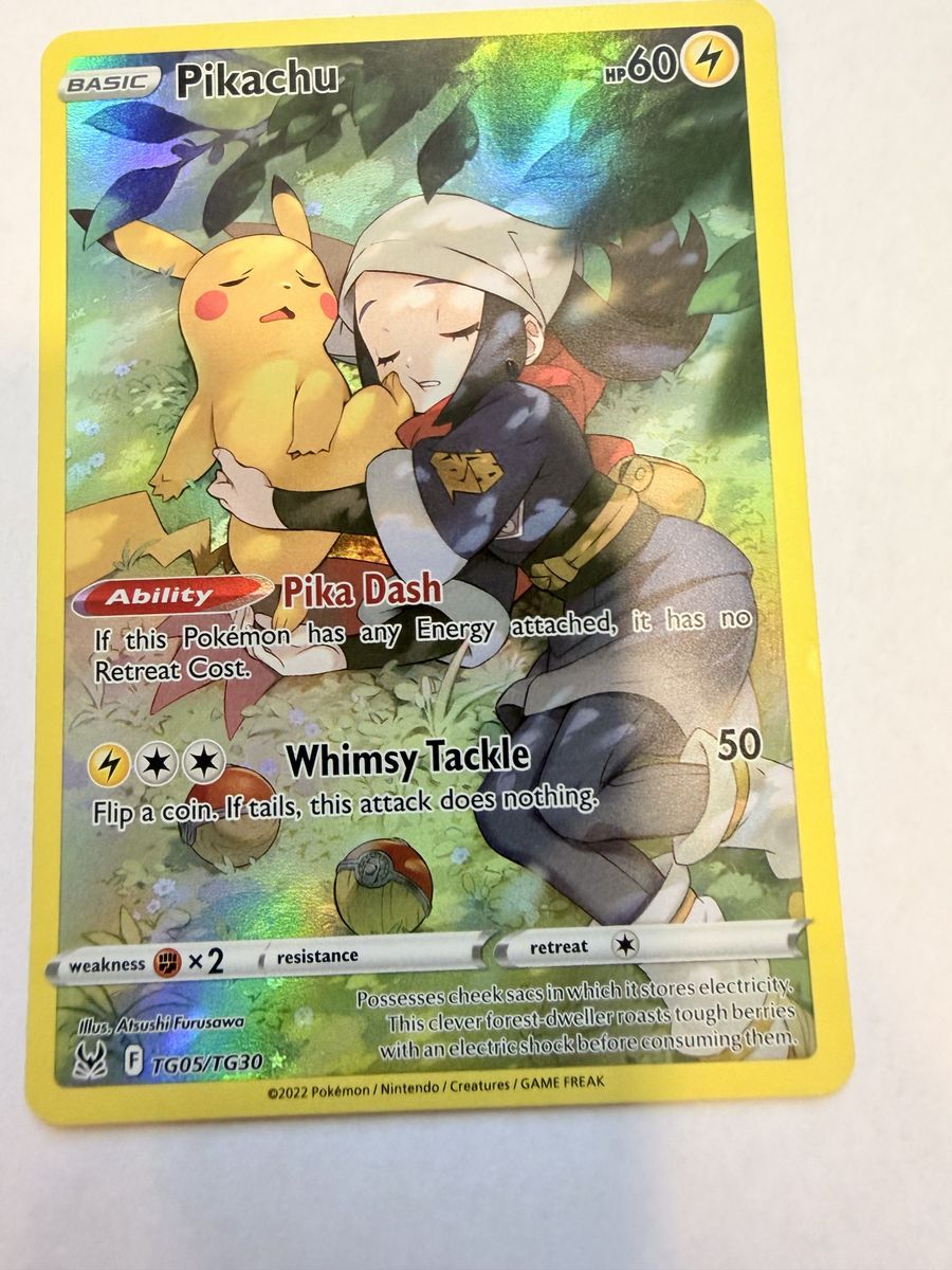 Pikachu TG05/TG30 Trainer Gallery Holo Pokemon Card Used Excellent condition 