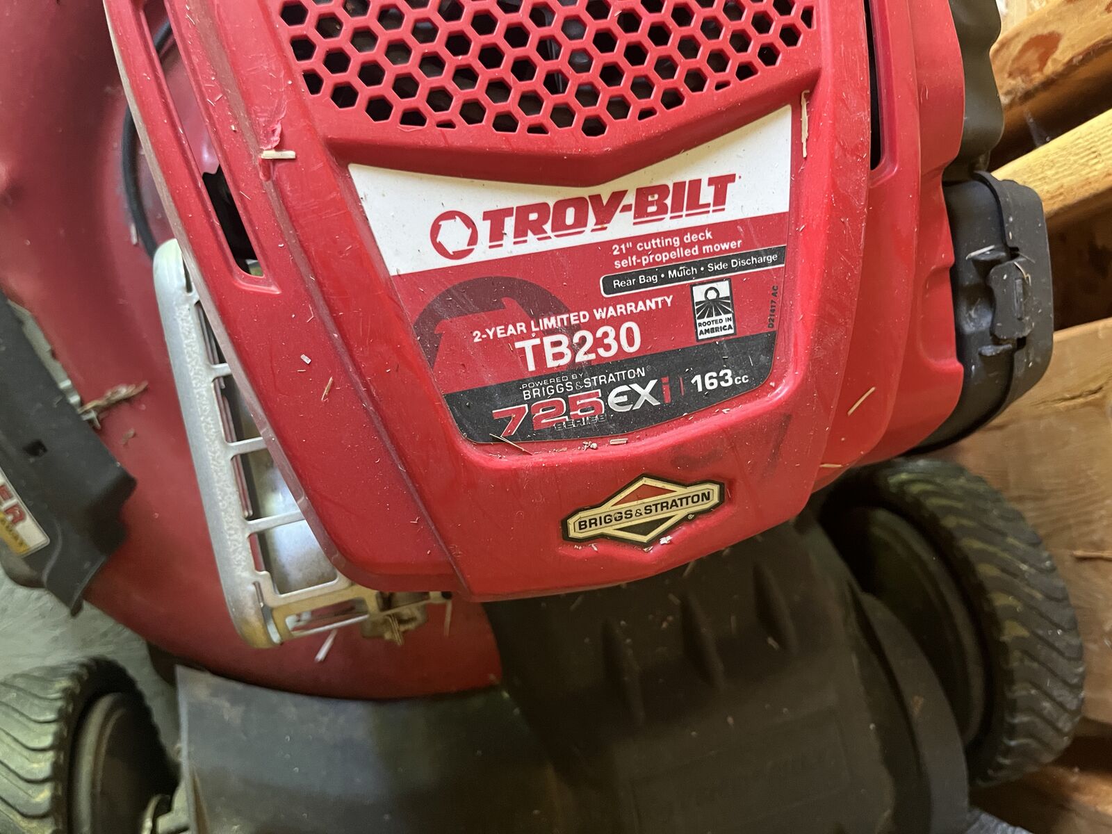 Troy Bilt 163cc 21" self propelled mower