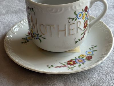 Vintage teacup & saucer set “Mother”