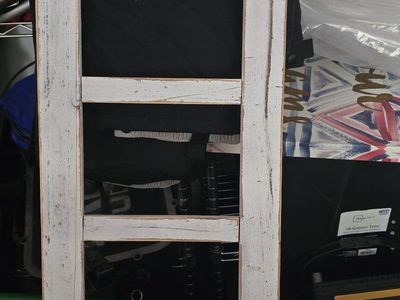 Distressed White Wooden Wall Frame Multi-Opening Decor