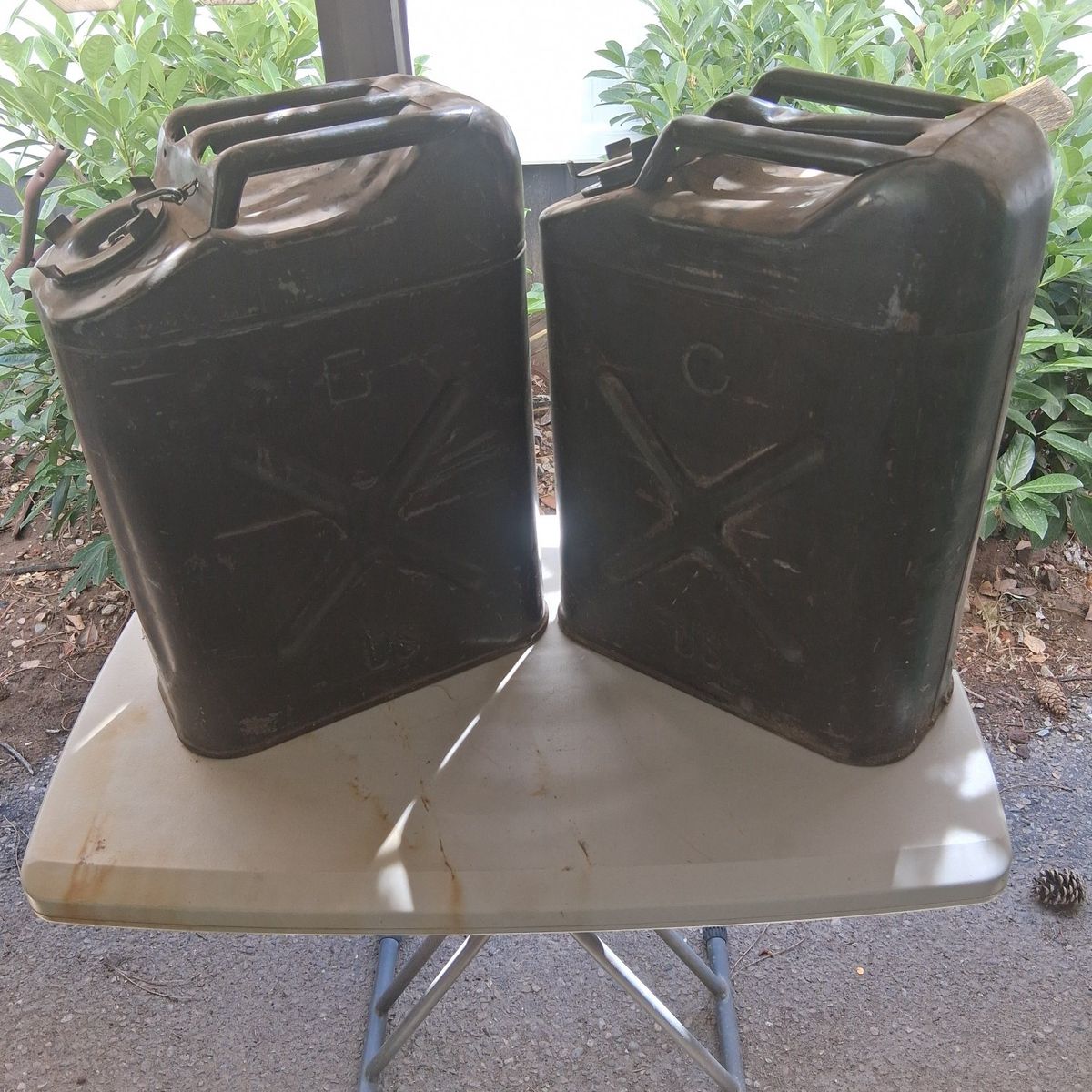 Military gas Jerry cans