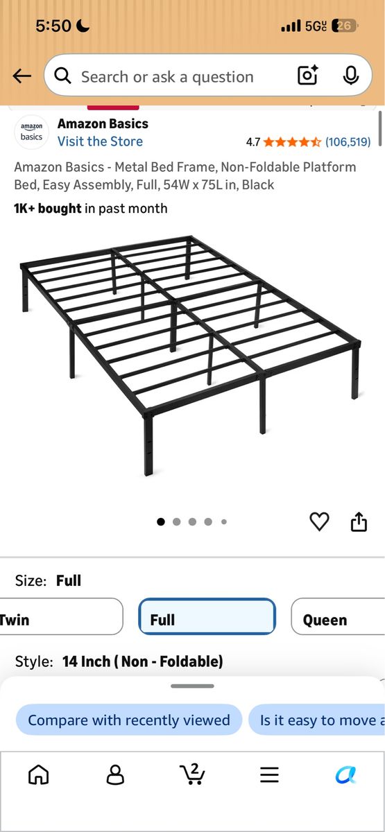 Full Sized Bed Frame