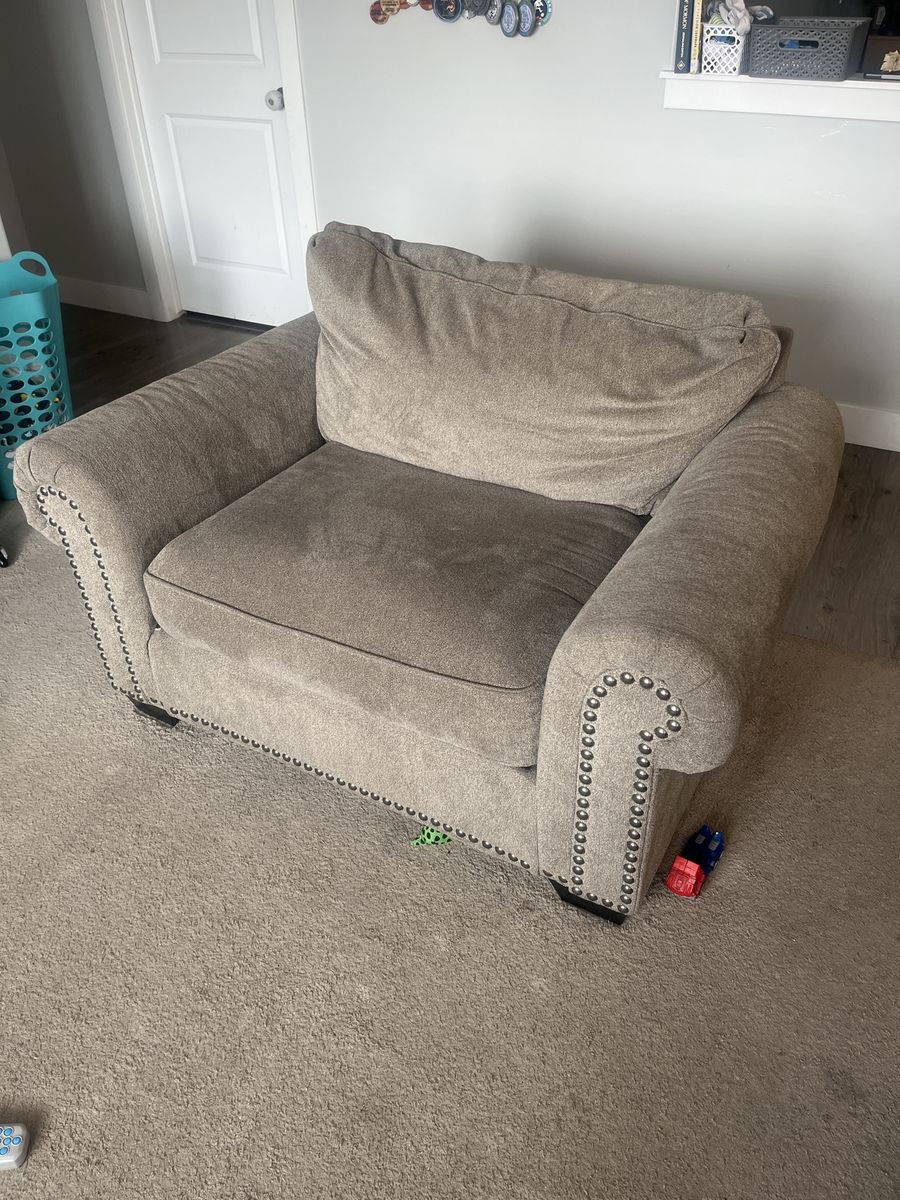 Oversize Chair Couch With Ottoman