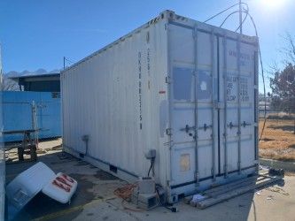 Construction Shipping Container with Shelving and Electrical Materials