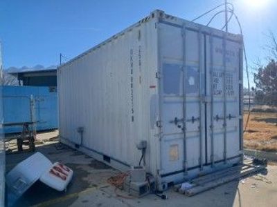 Construction Shipping Container with Shelving and Electrical Materials