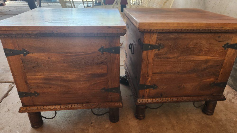 wooden rustic cube boxes