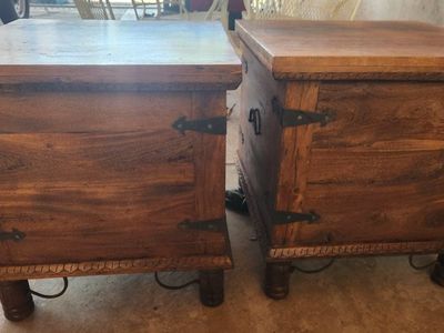 wooden rustic cube boxes
