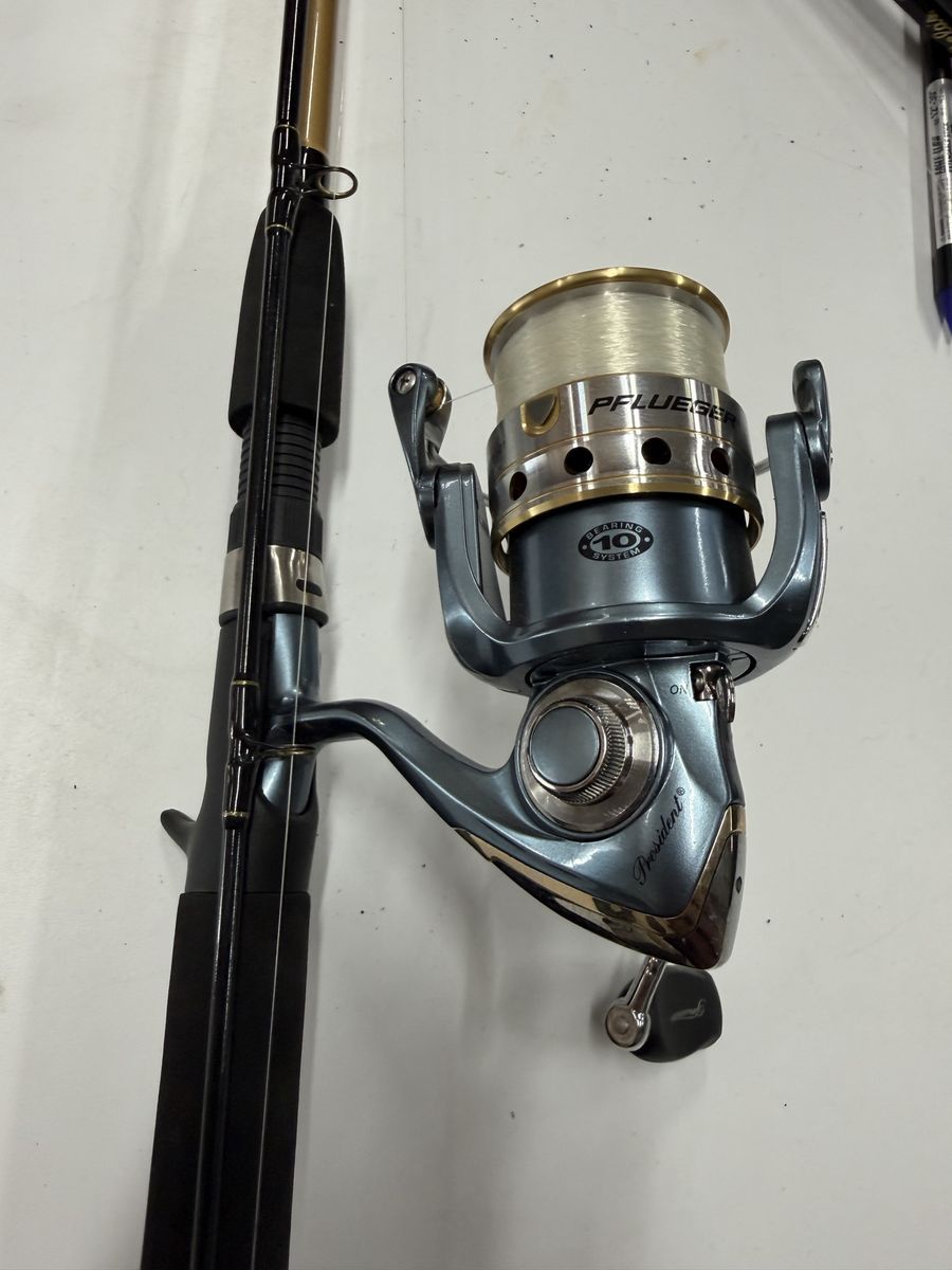 Pflueger President Spinning Reel & Cabela's 6'6" Med Heavy Fishing Rod Combo