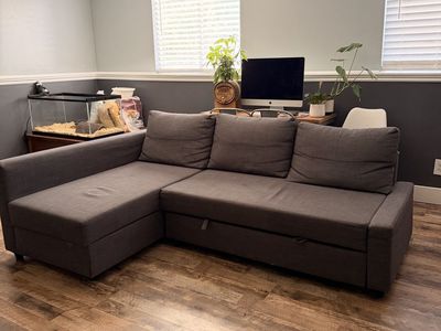 Dark grey couch