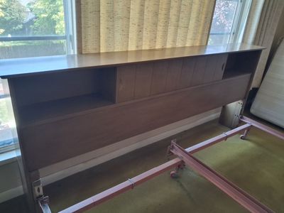 Vintage Headboard with Built-in Storage - Queen Size Bed Frame