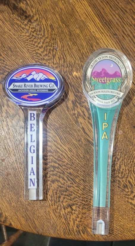 Grand Teton Brewing & Snake River Brewing Co. Tap Handles - IPA & Belgian Beer. From Jackson Hole. 15 each