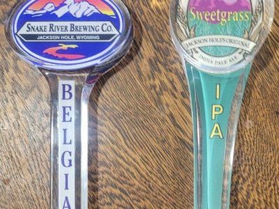 Grand Teton Brewing & Snake River Brewing Co. Tap Handles - IPA & Belgian Beer. From Jackson Hole. 15 each