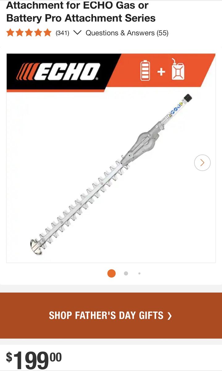 ECHO Mid-Reach Hedge Trimmer Attachment