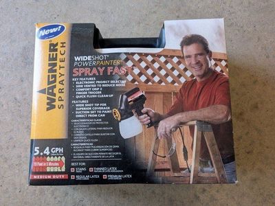Wagner Spraytech WideShot Power Painter Spray Gun - 5.4 GPH, Fast Cleaning