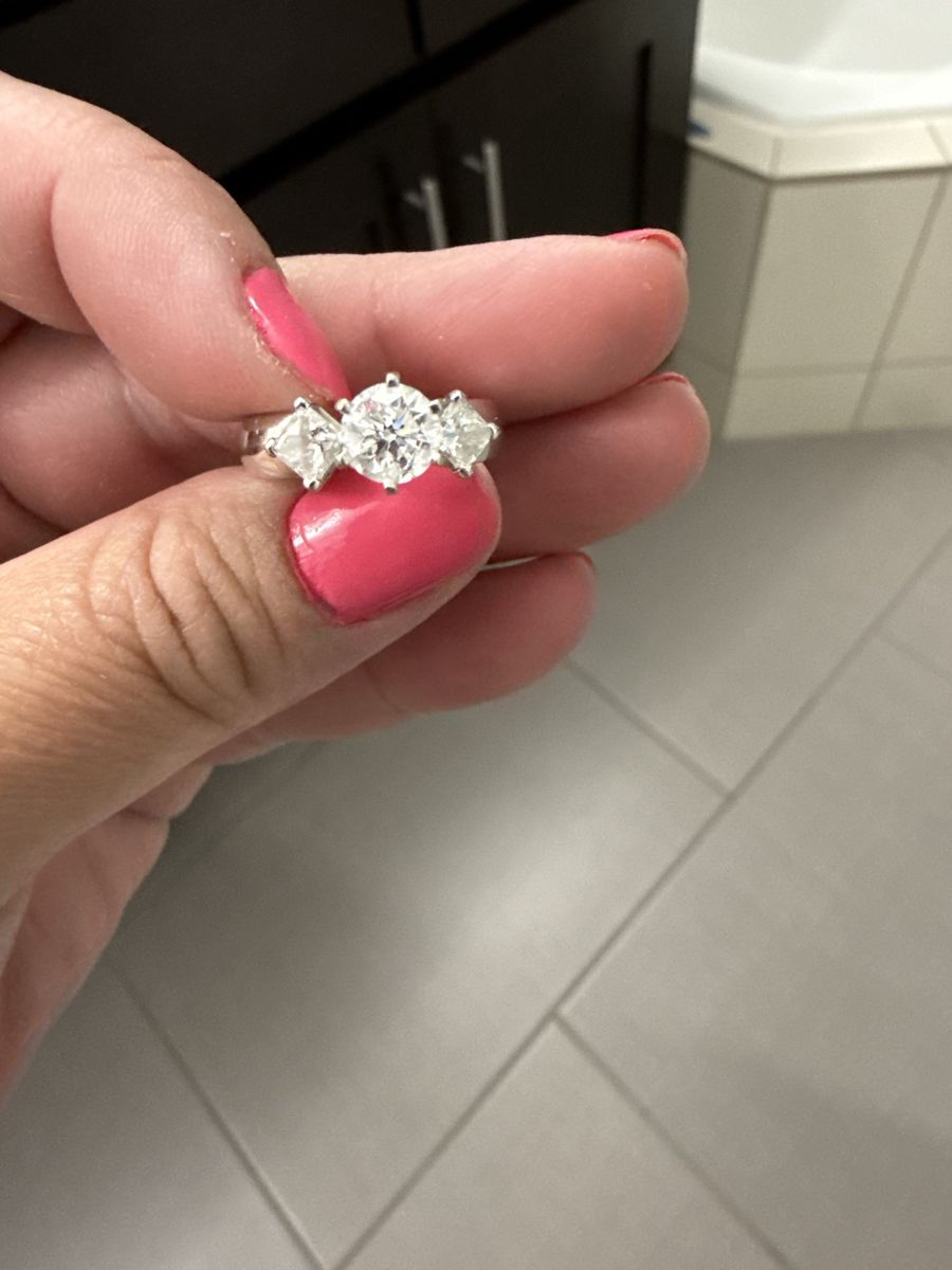 Three Stone Diamond Engagement Ring - Elegant & Timeless Design