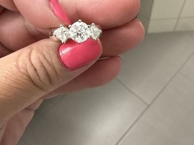 Three Stone Diamond Engagement Ring - Elegant & Timeless Design